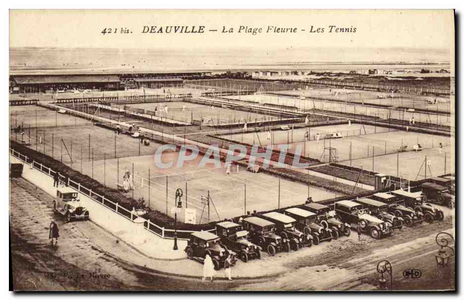 CPA Deauville La Plage Fleurie Les Tennis