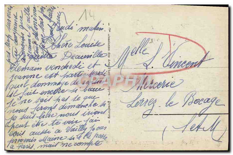 CPA Deauville Plage Fleurie Rue Gontaut Biron — Verso