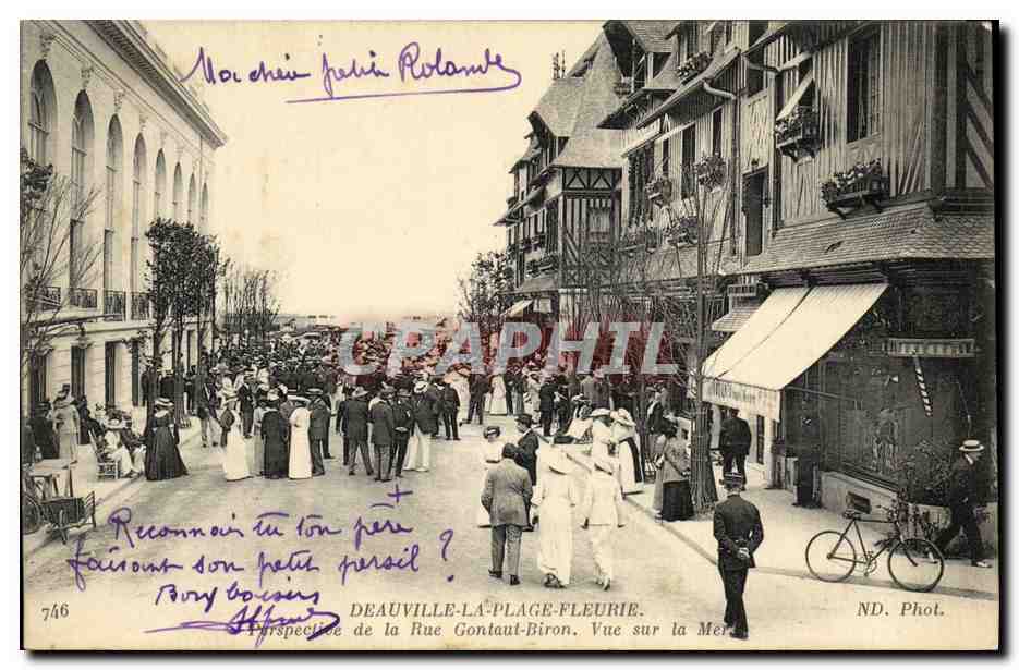 Deauville-La-Plage-Fleurie — Aussicht aufs Meer, Rue Gontaut-Biron — ND. Phot. n°746
