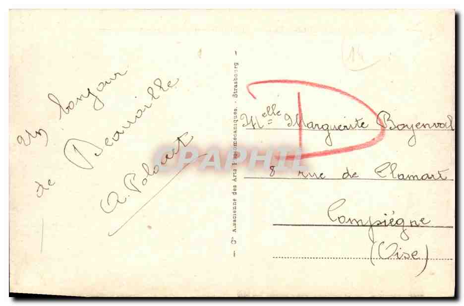 Deauville - Plage Fleurie - Rue du Casino — éditeur A. Robert, n° 171 — Verso