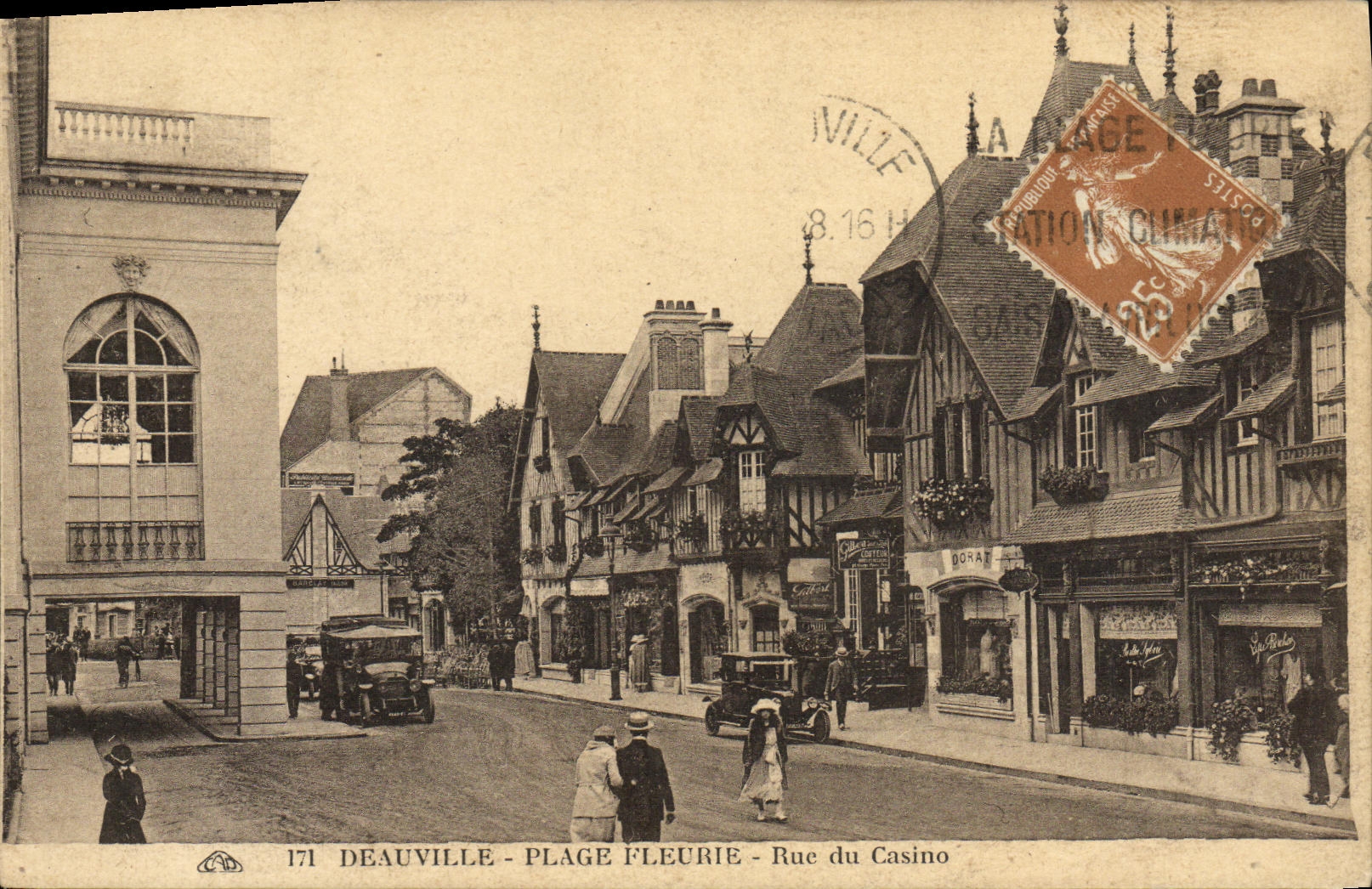 Deauville - Plage Fleurie - Rue du Casino — éditeur anonyme, n° 171