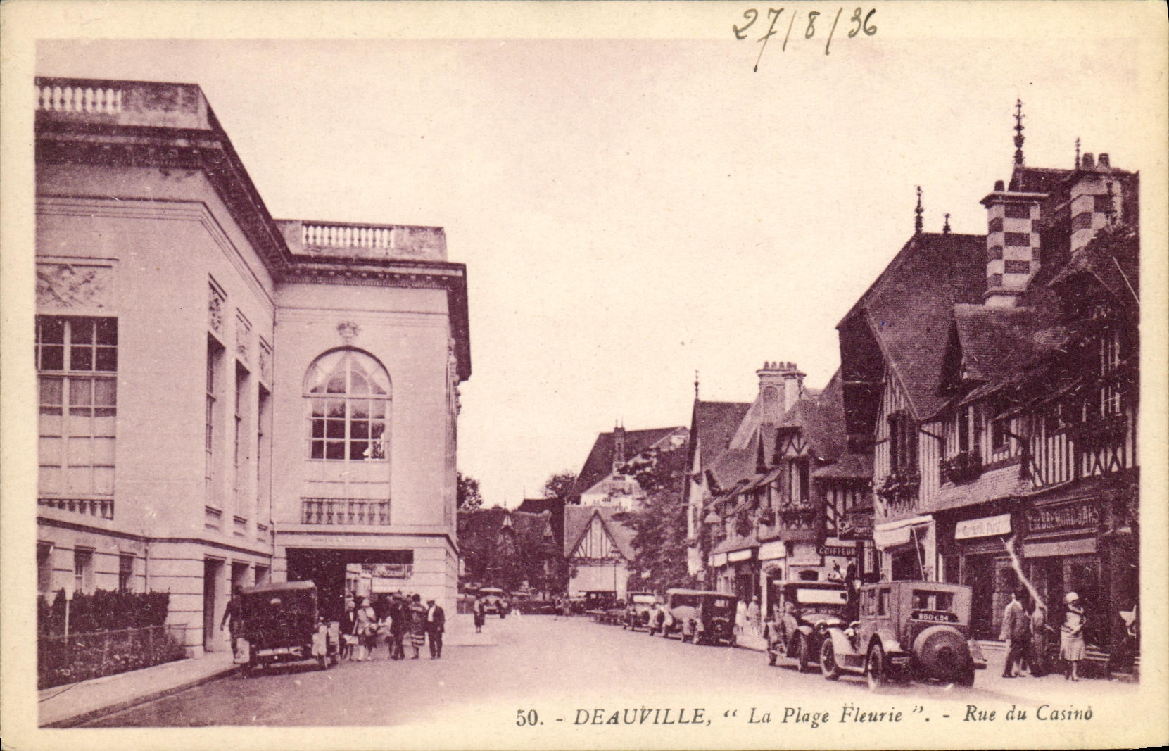 Deauville, "La Plage Fleurie" — Rue du Casino — éditeur non visible, n° 50
