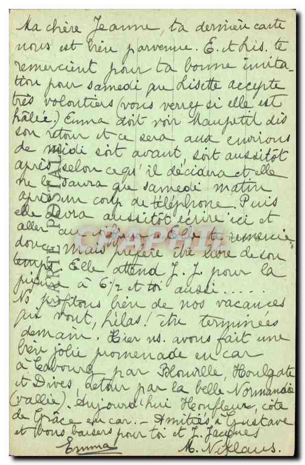 Deauville, "La Plage Fleurie" — Rue du Casino — éditeur non visible, n° 50 — Back