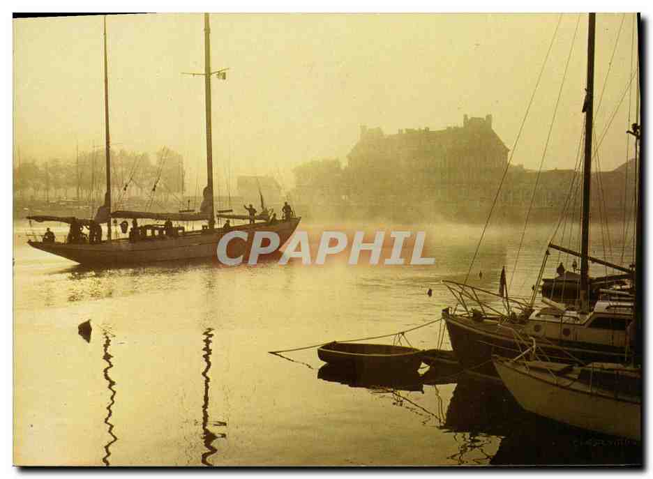 CPM Deauville Brume matinale sur le port Bateaux 