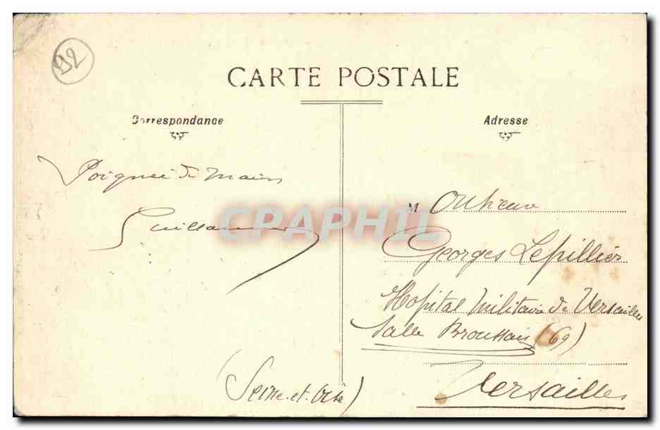 CPA Suresnes Eoute Strategique Telegraphie Militaire Construction d une ligne Militaria TOP — Rückseite