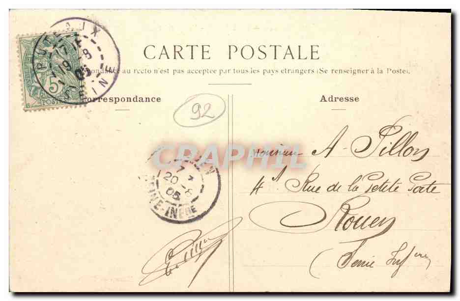 CPA Puteaux Le Marche TOP — Rückseite