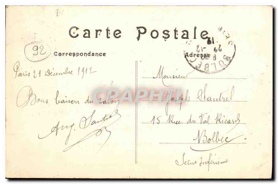 Autobus SAURER 12/14 places 30 HP — Automobiles Industriels SAURER, Suresnes (Seine) — Rückseite