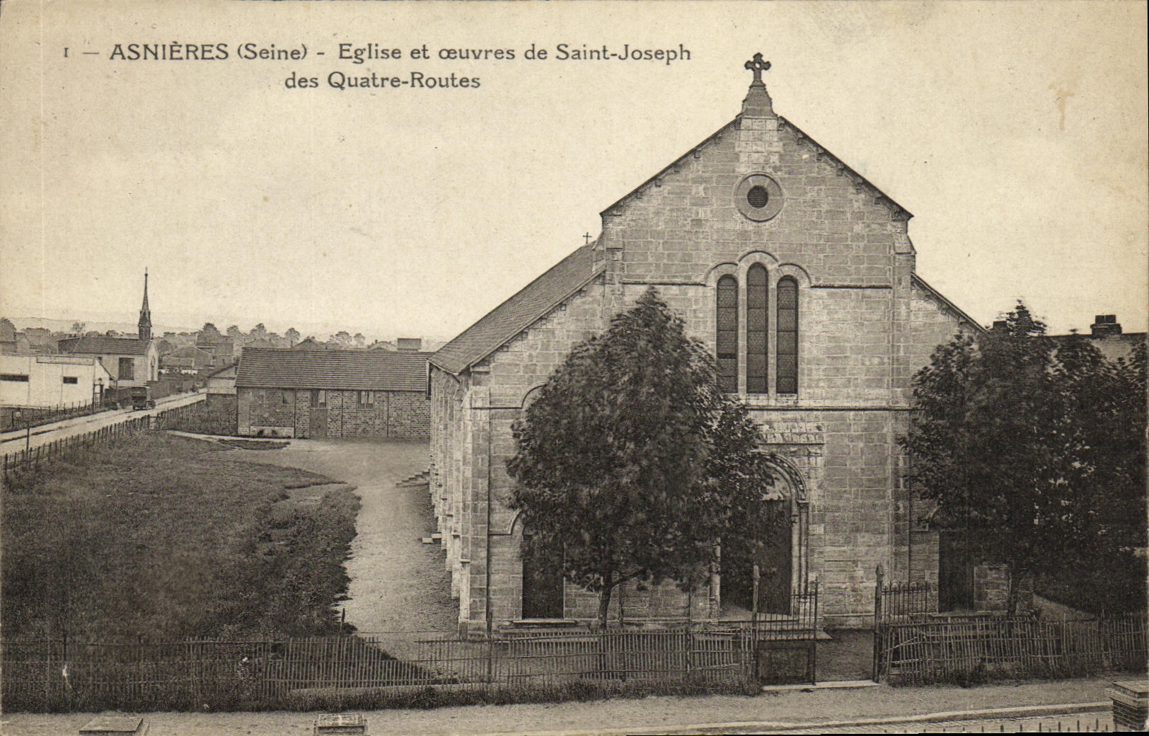 CPA Asnieres Eglise et Ceuvres de Saint Joseph des Quatre Routes