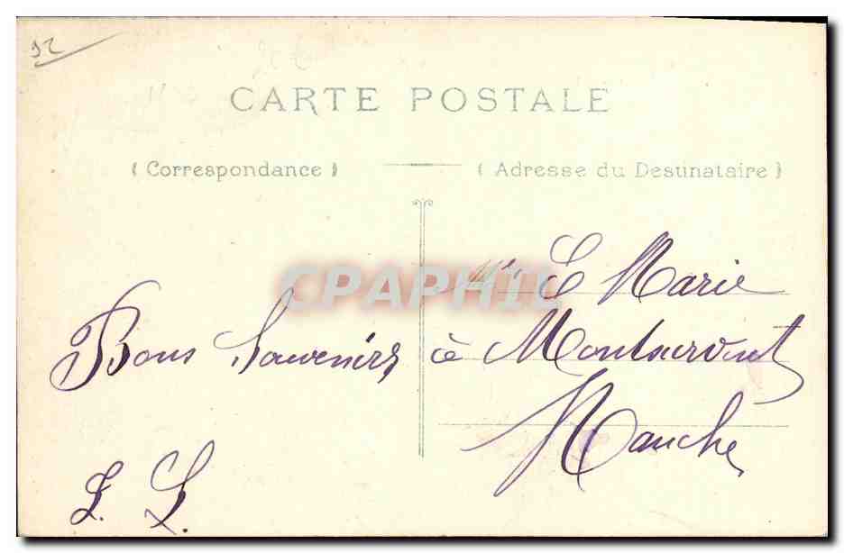 Crue de la Seine, Janvier 1910 — Asnières, Le Quai d'Asnières (côté gauche) — Éditeur non visible — Rückseite