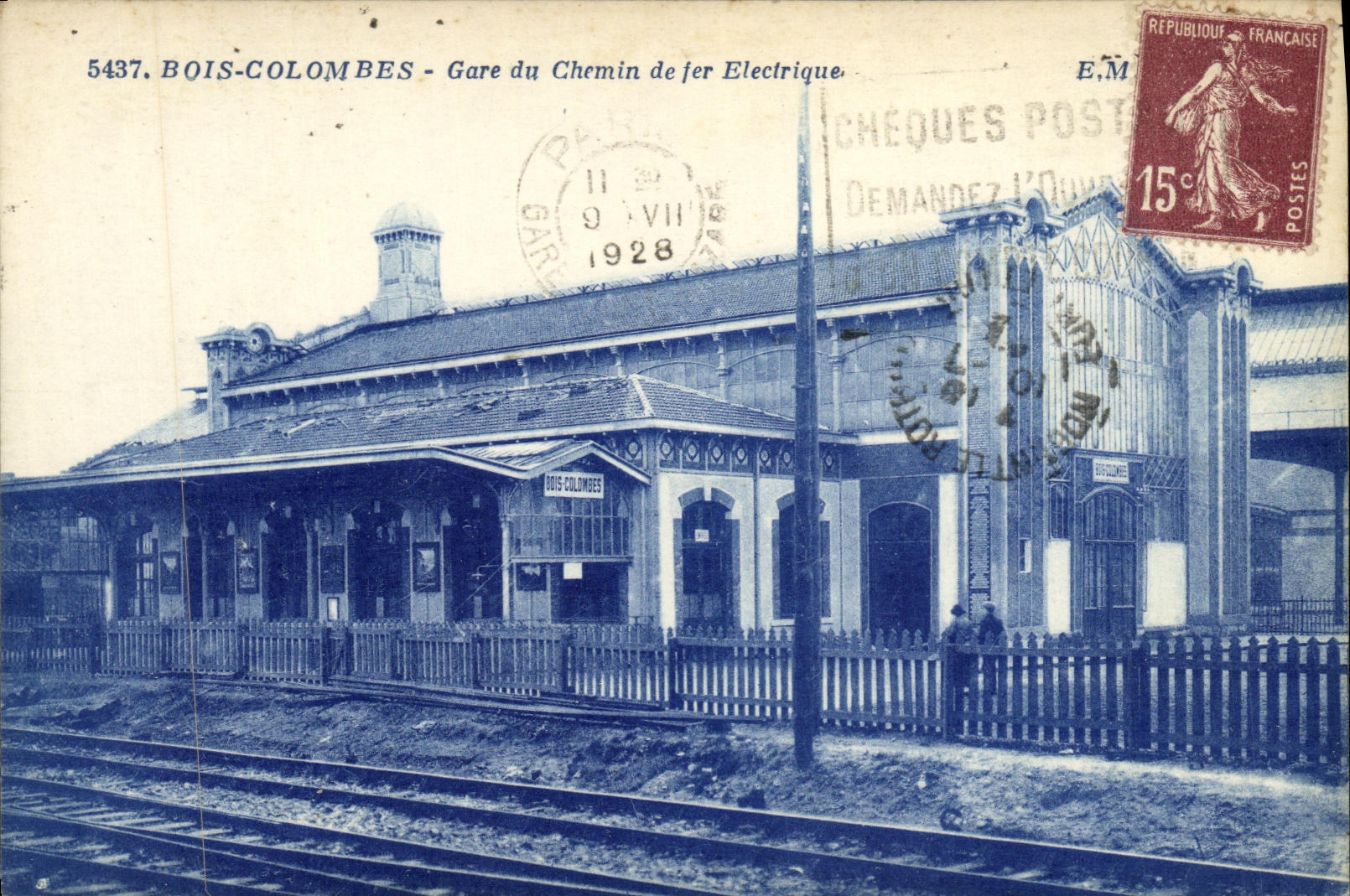 CPA Bois Colombes Gare du Chemin de fer Electrique