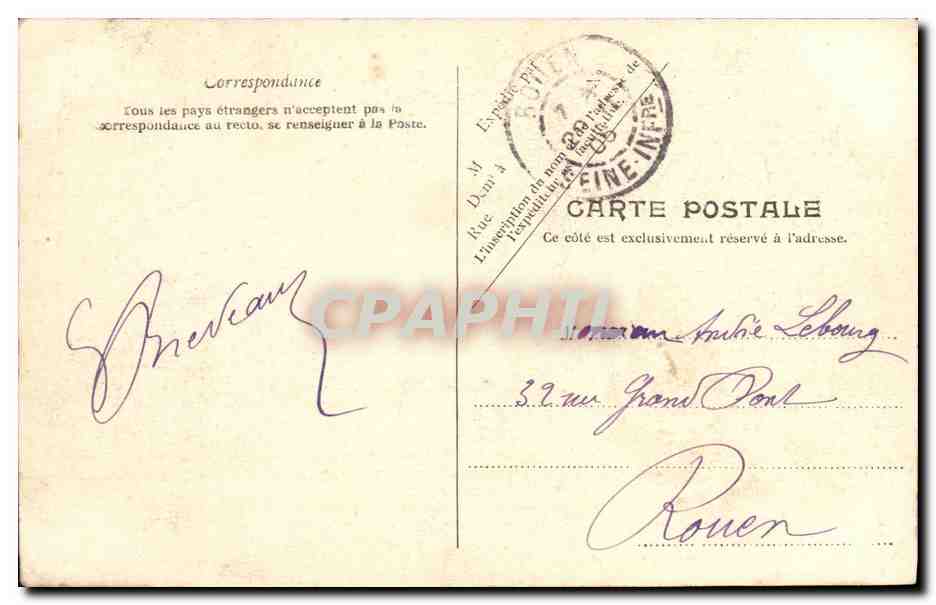 CPA Bois Colombes La rue des Aubepines Train — Verso