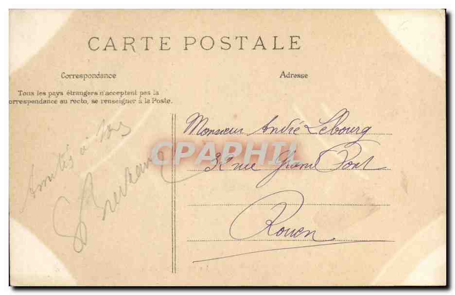 CPA Bois Colombes La rue des Orties — Verso
