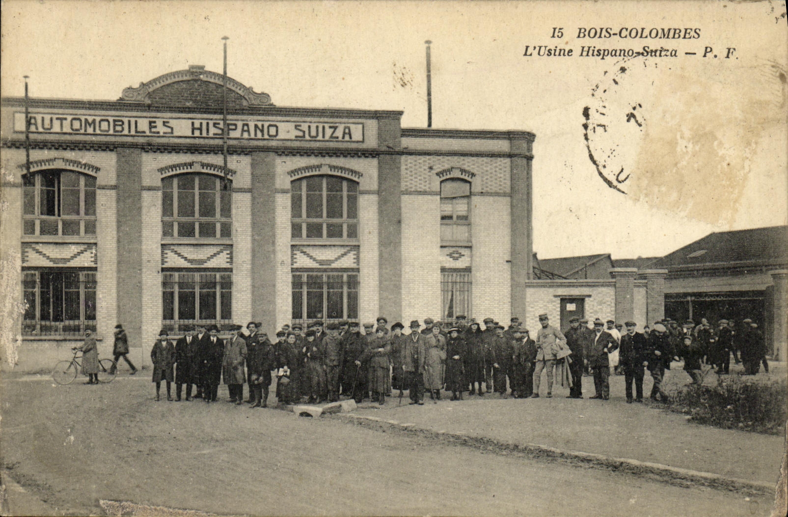 CPA Bois Colombes L Usine Hispano Suiza Automobile TOP