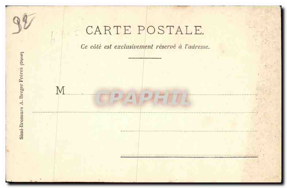 CPA Boulogne La Salle des fetes — Rückseite