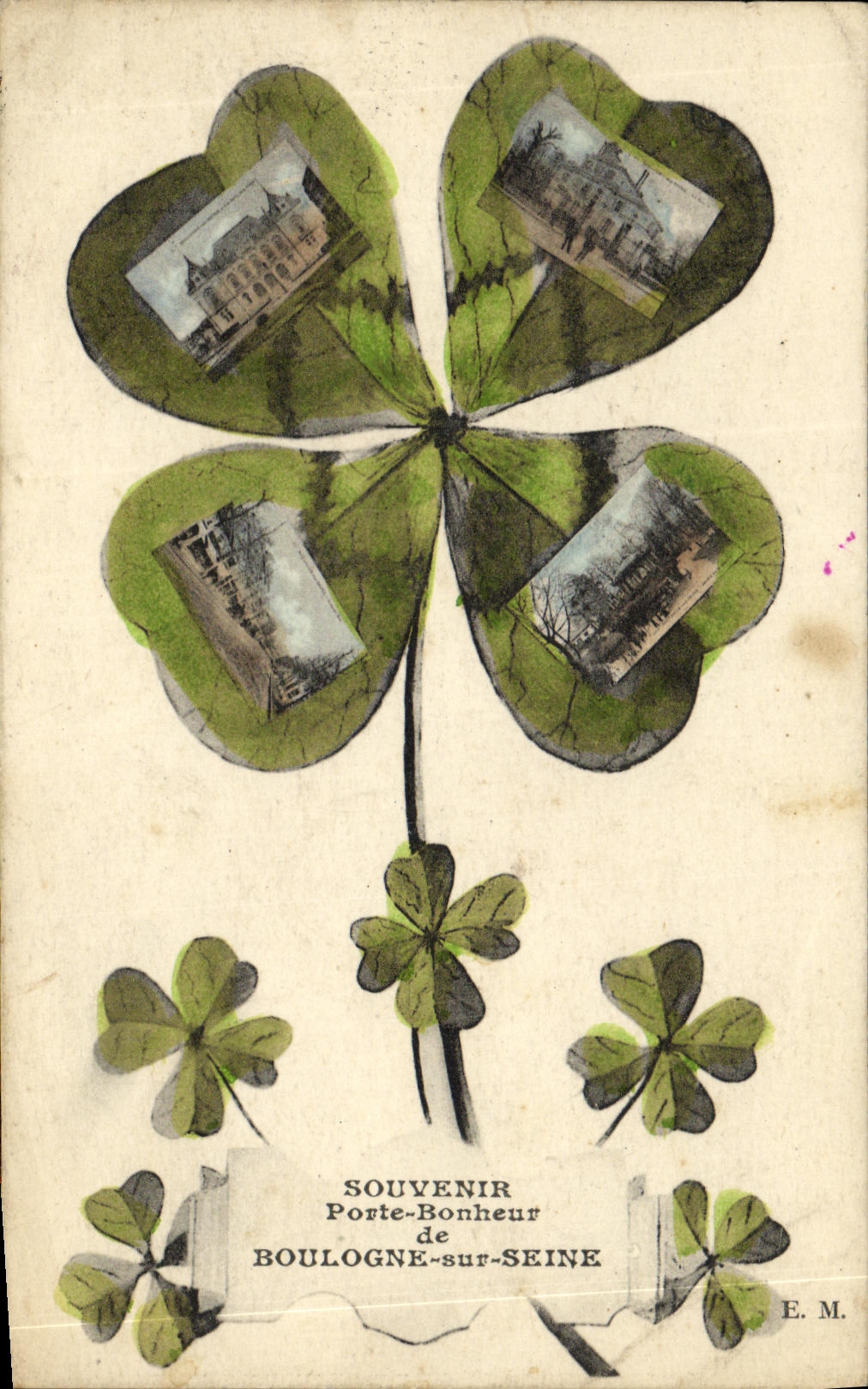 Souvenir Porte-Bonheur de Boulogne-sur-Seine — E. M.
