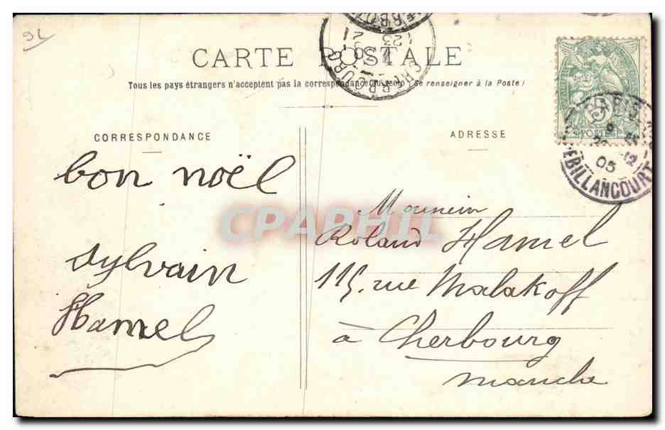 CPA Les Bords de la Seine Le Port de Boulogne Bateaux Peniches  — Rückseite