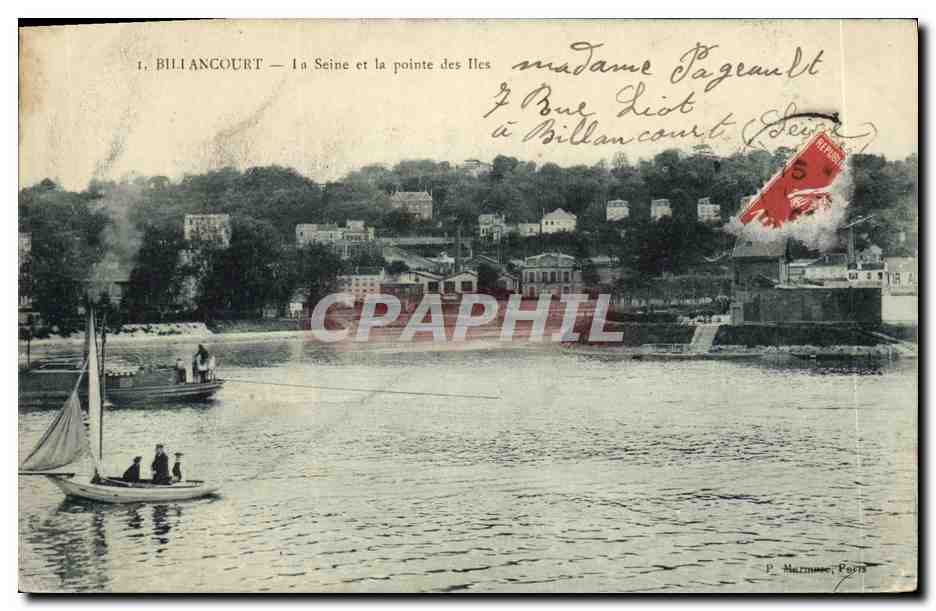 BILANCOURT — La Seine et la pointe des Îles — P. Marmonne, Paris
