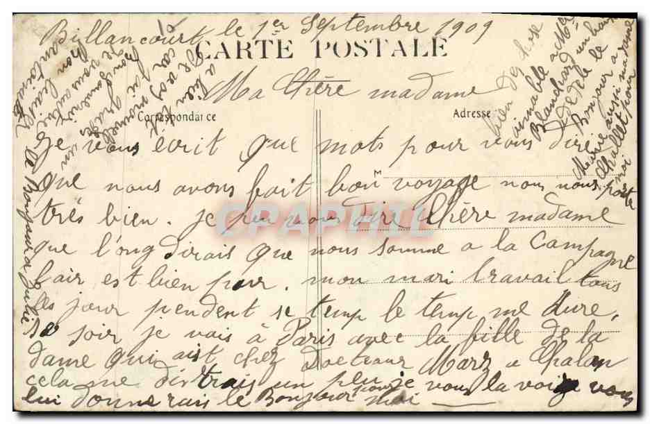 BILANCOURT — La Seine et la pointe des Îles — P. Marmonne, Paris — Rückseite