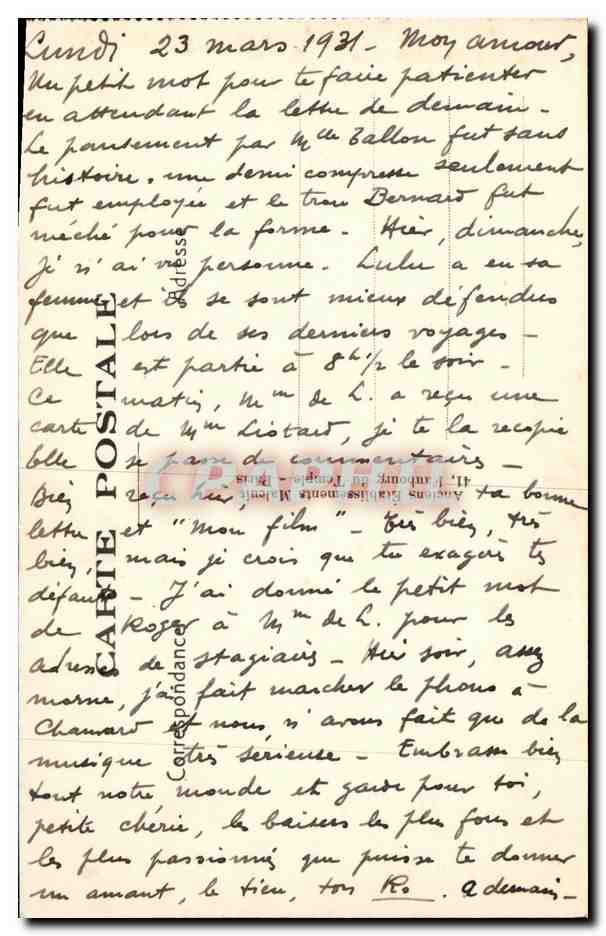 CPA Clamart Hopital Militaire Percy La Depense — Rückseite