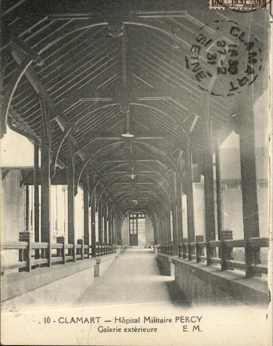 CPA Clamart Hopital Militaire Percy Galerie exterieure