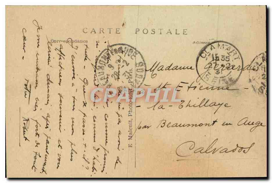 CPA Clamart Hopital Militaire Percy Galerie exterieure — Rückseite