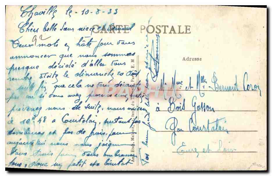 CPA Chaville Le Chene de la Vierge — Rückseite