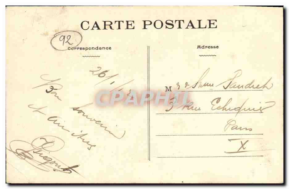 CPA Foret de Chaville Velizy Le hetre pourpre Lieu de rendez vous — Rückseite