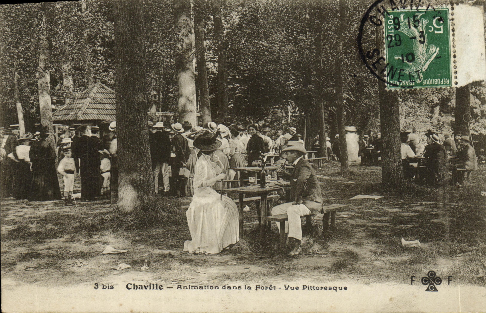 Chaville — Animación en el Bosque — Vista Pittoresca — F. Pienry