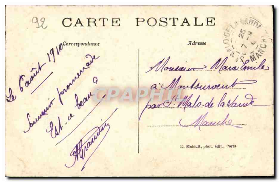 CPA Bois de Chaville Idylle au Bord de l Etang — Rückseite