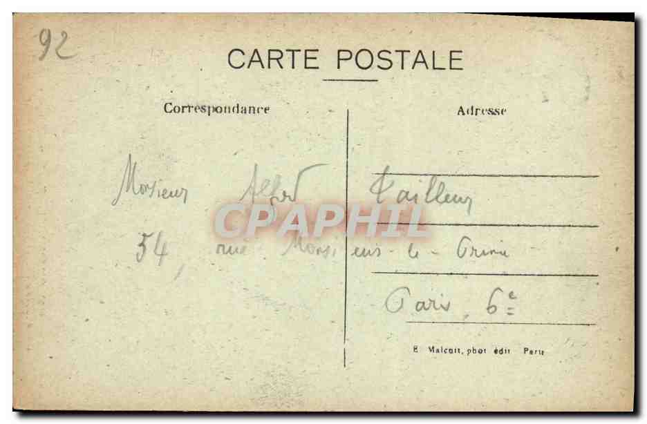 CPA Chaville Foret de Meudon Sous bois pres de l etang Colin Porcher — Rückseite
