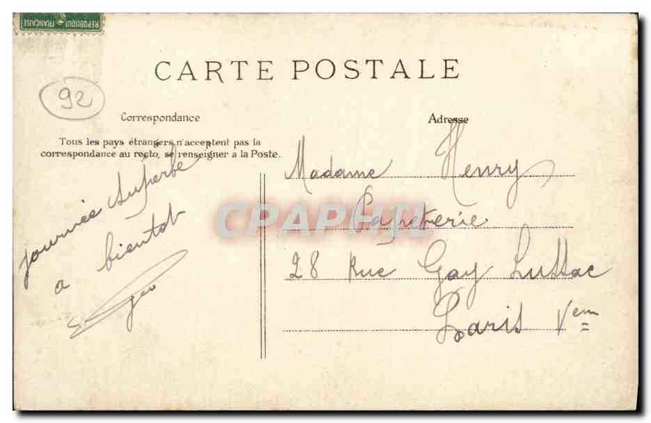 CPA Clamart Etang de Trivaux Vue generale — Rückseite