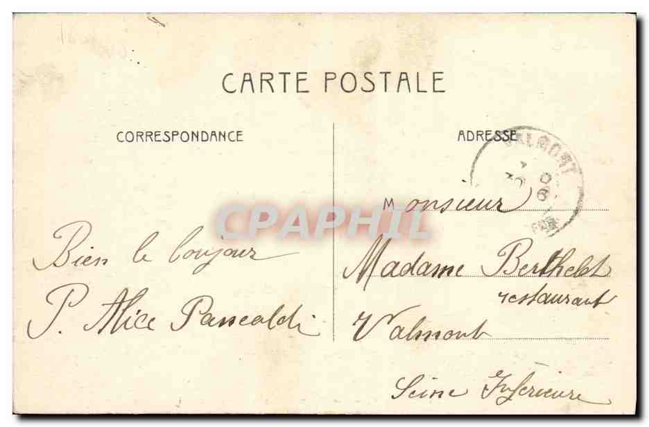 CPA Clichy Le Parc Denain L allee Principale — Rückseite