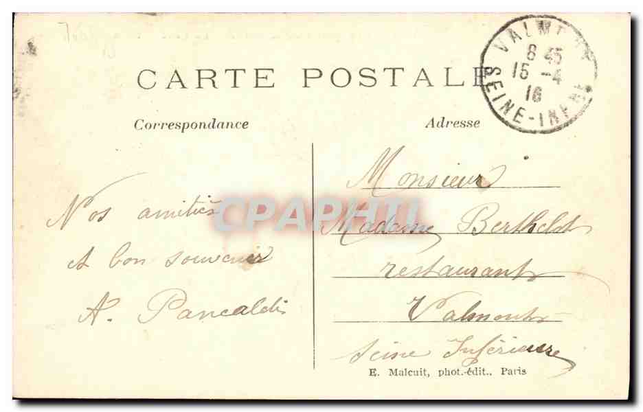 CPA Clichy Les Bords de la Seine Le Port Peniches Bateaux  — Rückseite