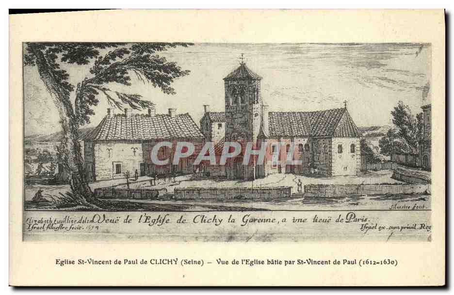 CPA Eglise St Vincent de Paul de Clichy Vue de l Eglise batie par St Vincent de Paul