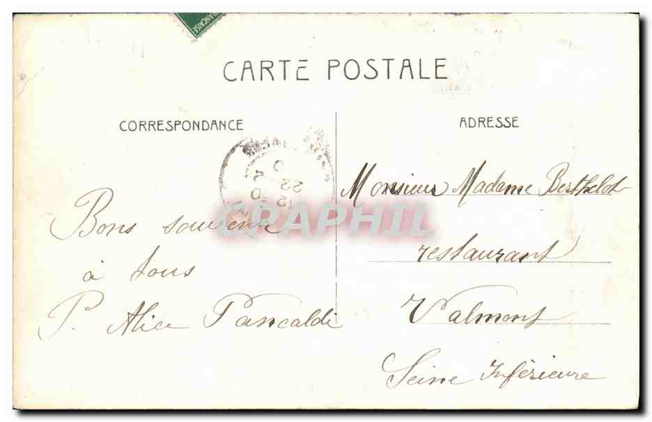 CPA Clichy Boulevard Victor Hugo pres de la Rue Bonnet — Rückseite
