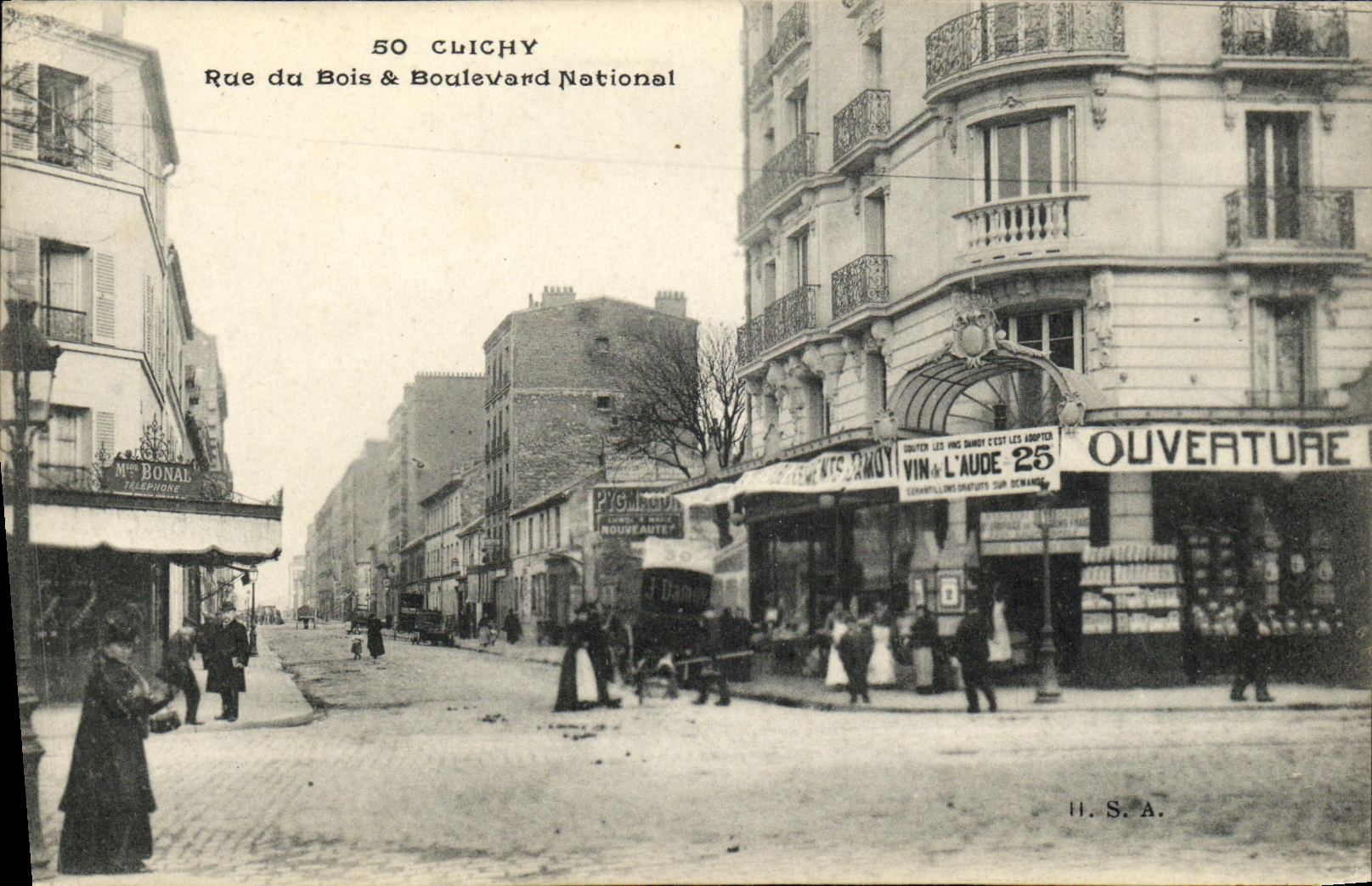 CPA Clichy Rue du Bois Boulevard National