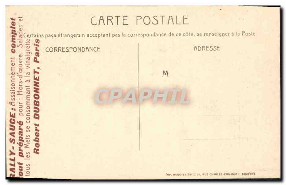 CPA Clichy Le Boulevard National pres de la Rue du Bois Cafe du Progres — Rückseite