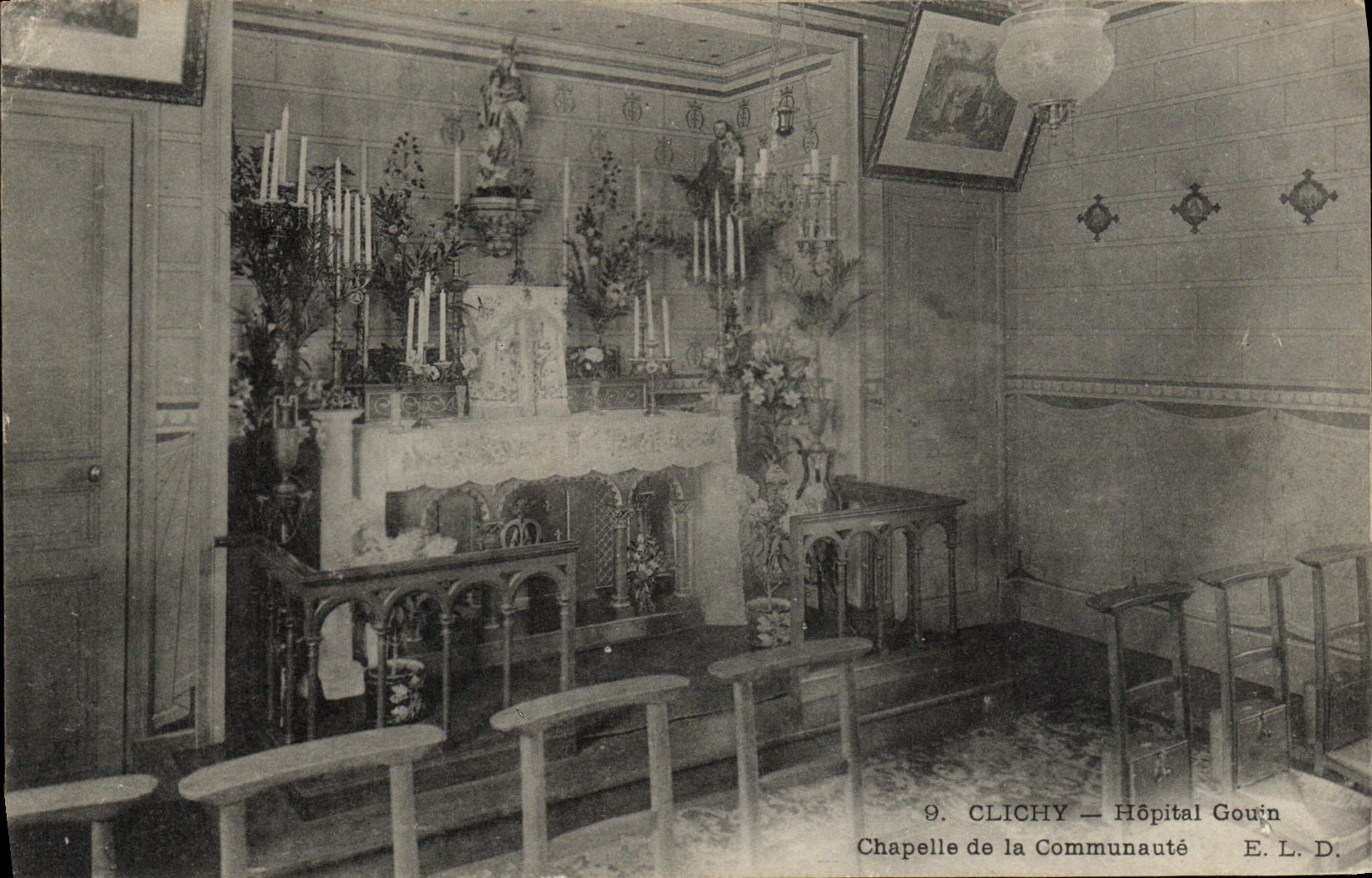 CPA Clichy Hopital Gouin Chapelle de la Communaute 