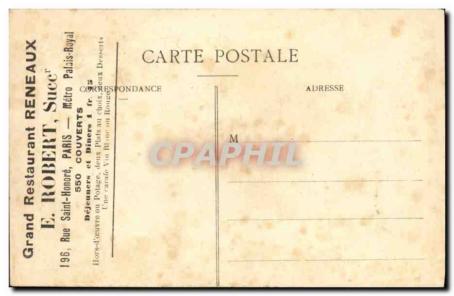 CPA Puteaux Rue Godefroy Crue de la Seine Janvier 1910 Inondations Charcuterie — Rückseite
