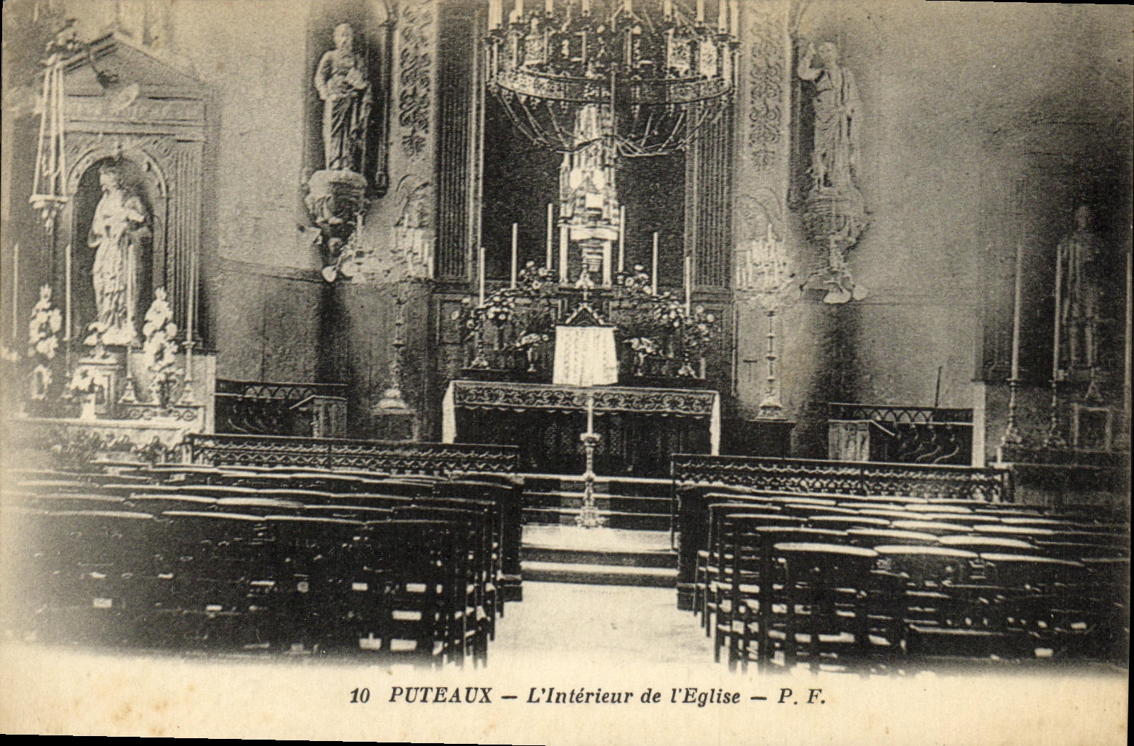 CPA Puteaux L Interieur de l Eglise