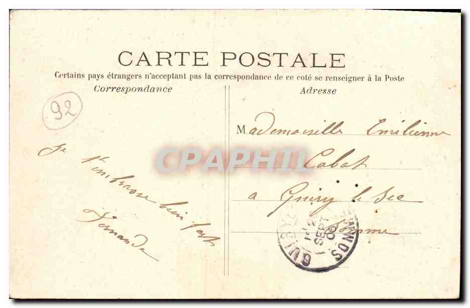 CPA Puteaux Un tour de Seine Peche Pecheurs  — Rückseite