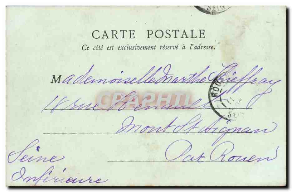 CPA Puteaux L lle Rothschild Bateau — Rückseite