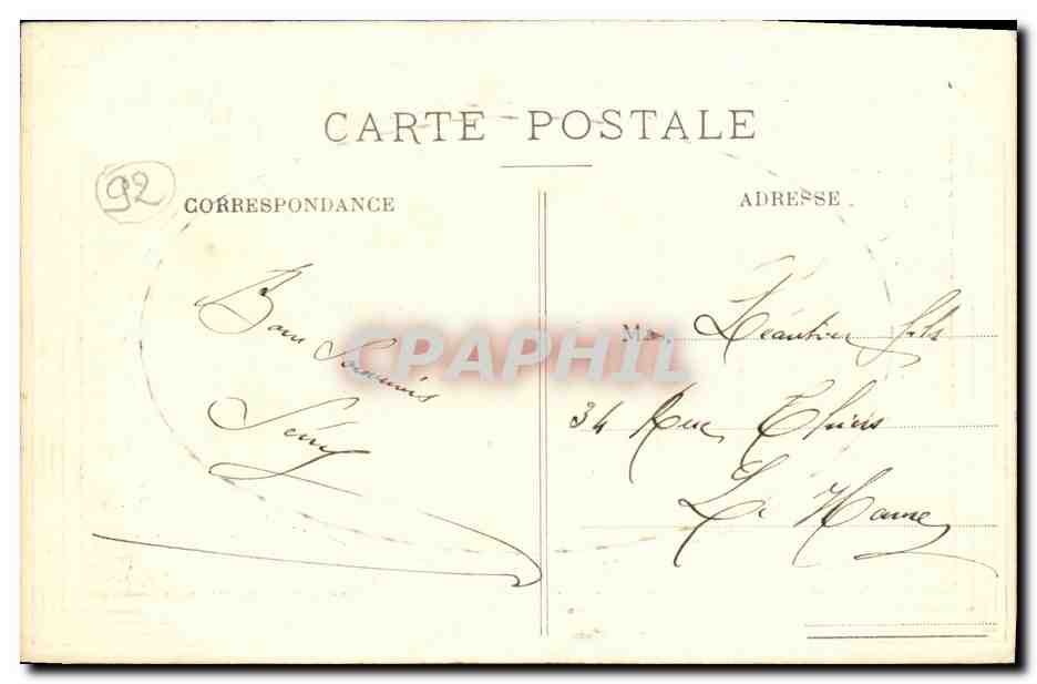 CPA Puteaux Quai National — Rückseite