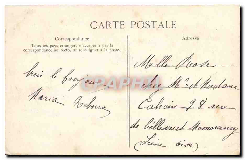 CPA Robinson La Tour — Rückseite