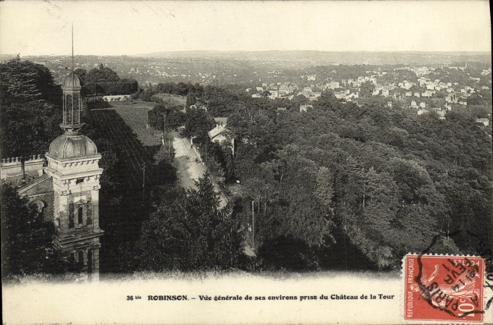 CPA Robinson Vue generale de ses environs prise du Chateau de la Tour