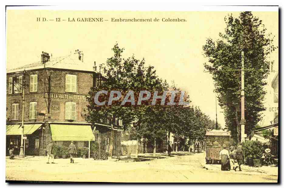 REPRO Recto VErso La Garenne Colombes Rue de la Pointe Embranchement des colombes — Rückseite