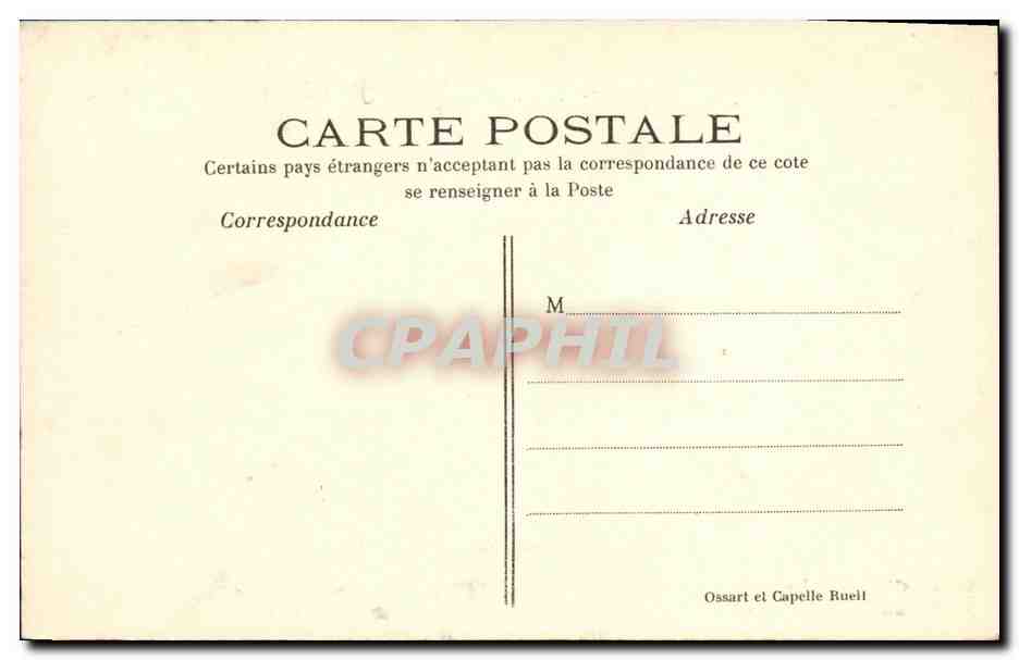CPA Chamre a coucher de l Imperatrice Josphine au chateau de la Malmaison Rueil  — Rückseite