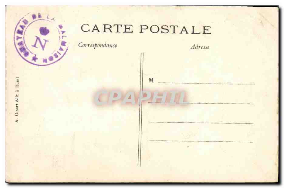 CPA Le Chateau de la Malmaison et la Chapelle — Rückseite