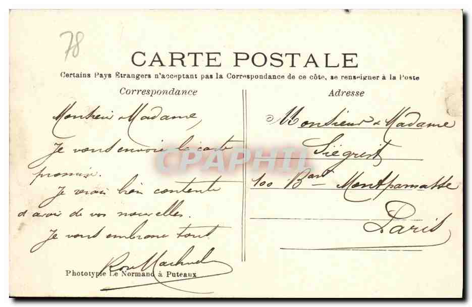CPA Rueil La Malmaison Le Cedre plante par l imperatrice Josephine — Rückseite
