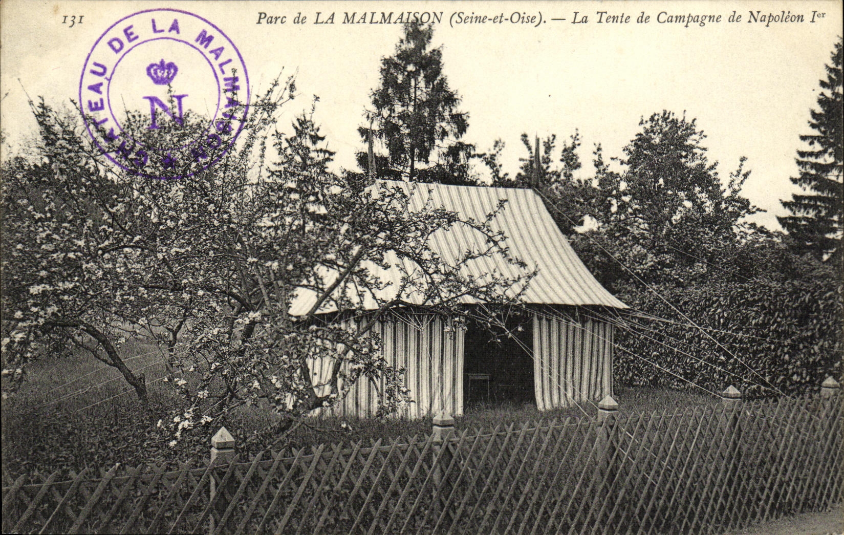 CPA Parc de la Malmaison La Tente de Campagne de Napoleon l er